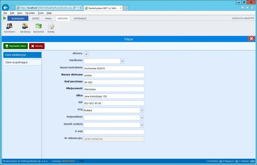 parametr scriptonready button wyświetl okno ikonka