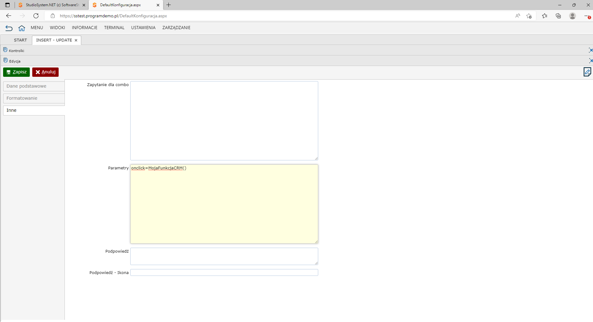 j_insert_update - zaawansowane programowanie