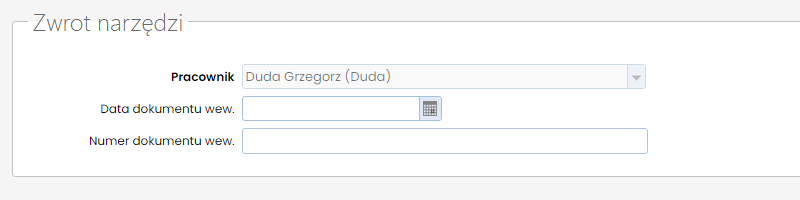 Zwrot narzędzi przez pracownika - dpmag_insert_npj.aspx